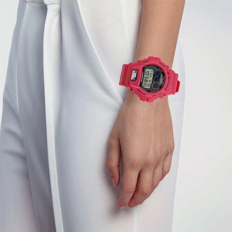 Casio Серия 6900 Повседневные 200м Водонепроницаемые Кварцевые Ремешок из Смолы Унисекс Серый Циферблат DW-6900TR-4JR