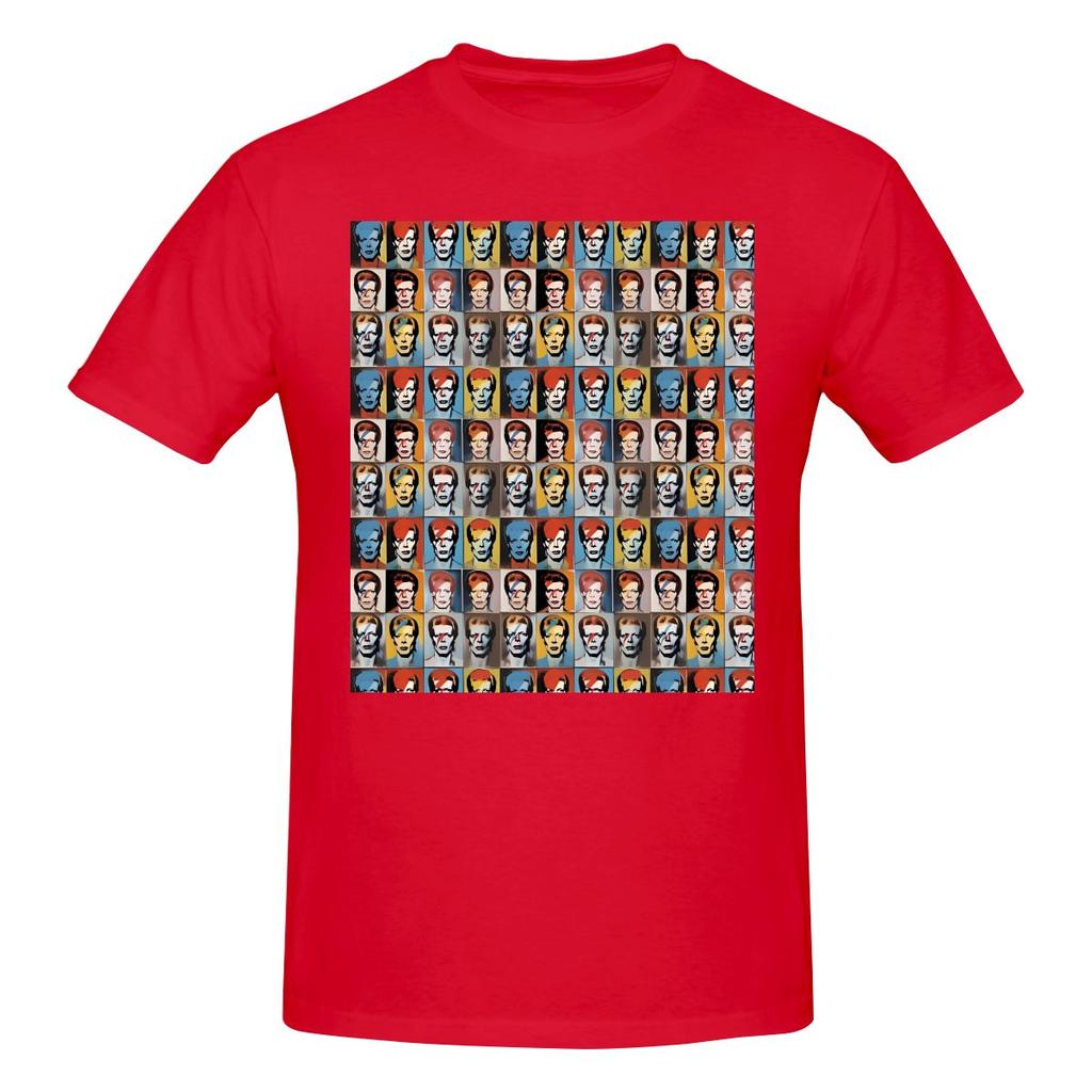 Funny Warhol Bowie Unisexs Printed Tshirt Unisex T Shirtsummer