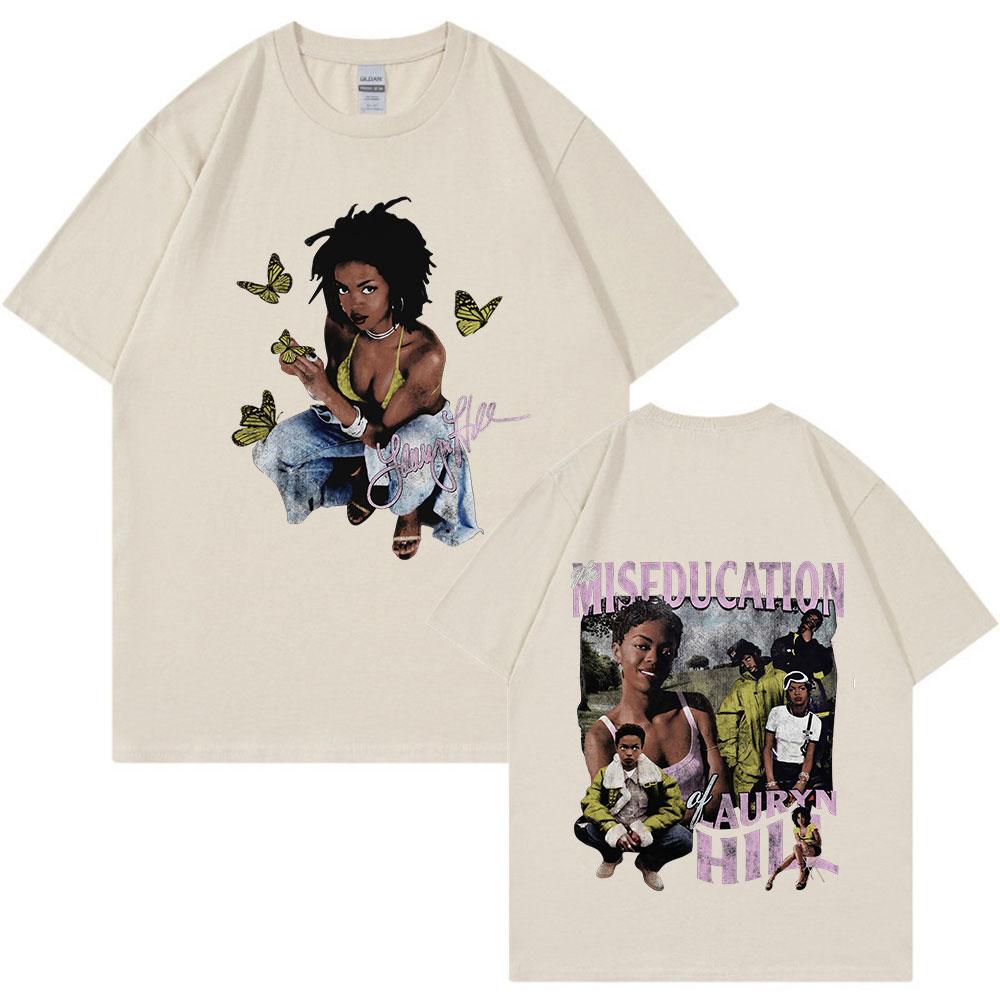 Lauryn Hill Music Album Graphic T-Shirt Men's Women's Vintage Casual Short Sleeve T Shirt Fashion Hip Hop T Shirts Streetwear