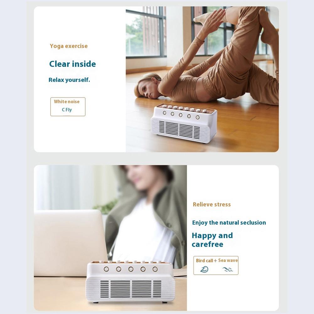 DIY White Noise Speaker with 8 Nature Sounds Portable BT Speaker Timer White Noise Sleep Machines for Home Creative Gift