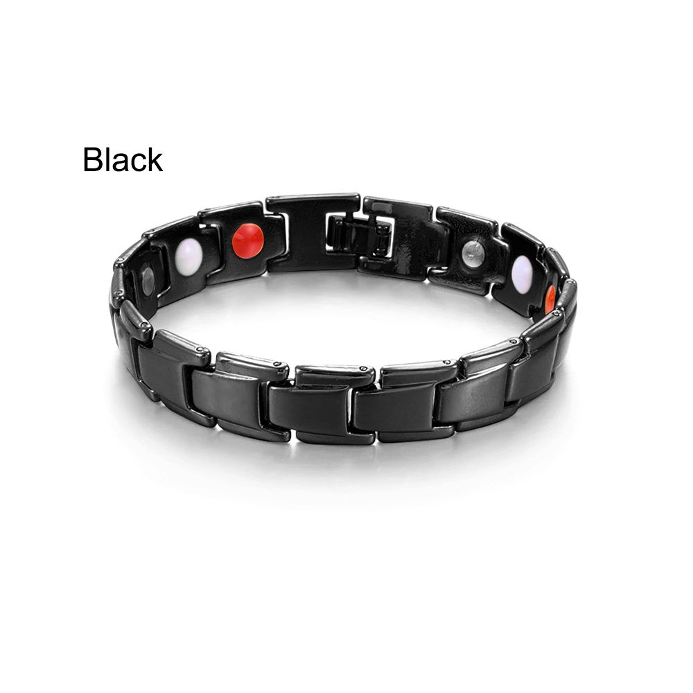 Steel Acupoint Massage Detachable Bangle Hematite Energy Healing Magnetic Therapy Bracelet