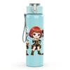 1PC Two Game Female Character Standing 750ml Color Plastic Sports Water Bottle Leakproof Flip Straw Lid Suitable for Sports Office Home Use