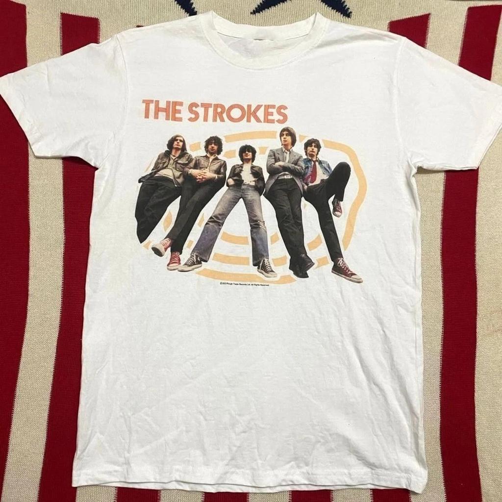 The Strokes Band White Short Sleeve Cotton T-shirt Unisex S-5XL MI432