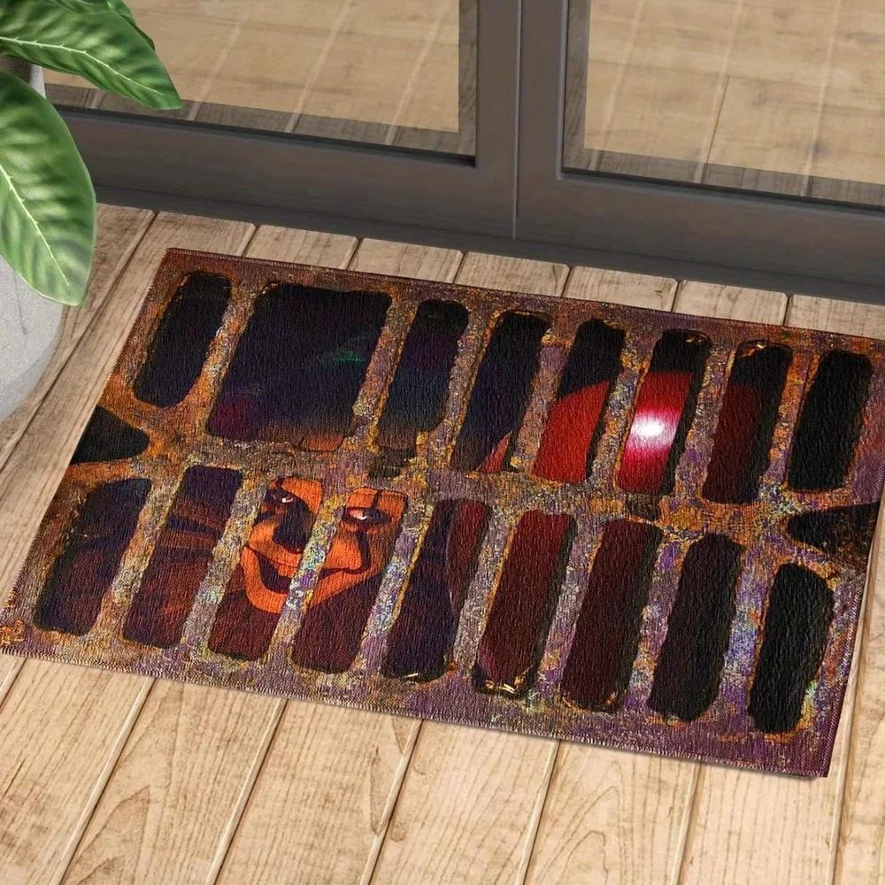 Хэллоуин 3D Ковер для пола в канализации Ужасы Фильм Клоун Дверной коврик Универсальный для дома и улицы Праздничное украшение