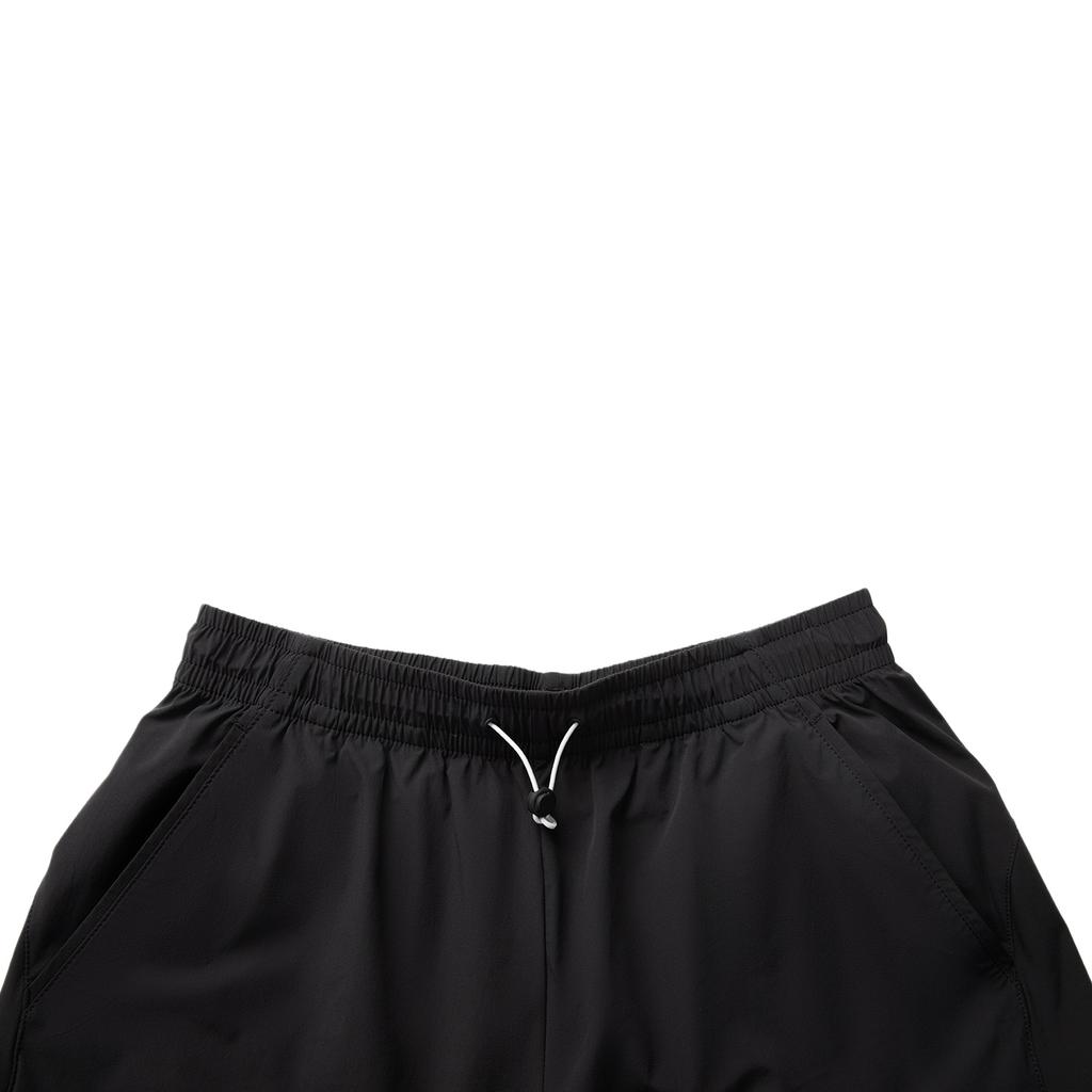Li Ning Fitness Series Casual Minimalist Color Block Striped Sports Shorts Women Shorts Black AKSV122-1