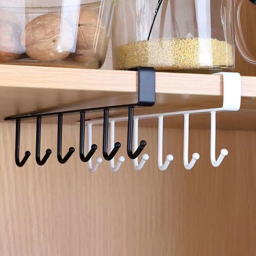Nail Free Sundries Hook Shelf Creative Mug Cup Hanger Cup Holder Cabinet Storage Rack Wall Cabinet