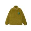 X Steven Harrington Embroidered Velour Fun Pattern Logo Jacket Men Jacket Olive-Green AFDRA07-2