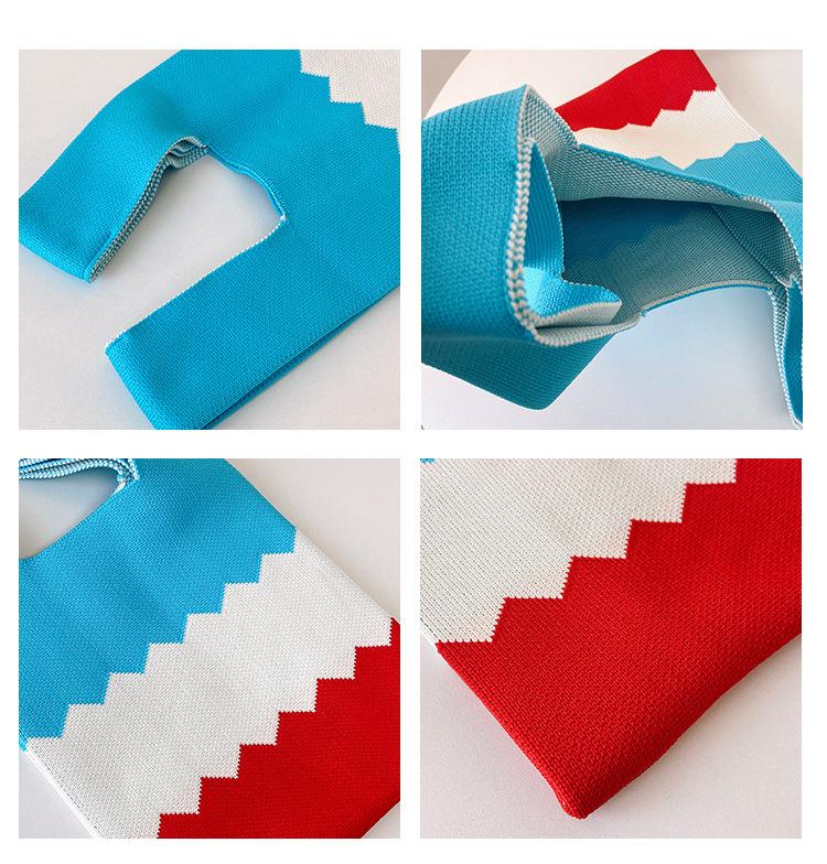 Yogodlns Летняя вязаная пляжная сумка для женщин, маленькая полосатая тканая сетчатая сумка с верхней ручкой, женские квадратные сумки на плечо, модные сумки