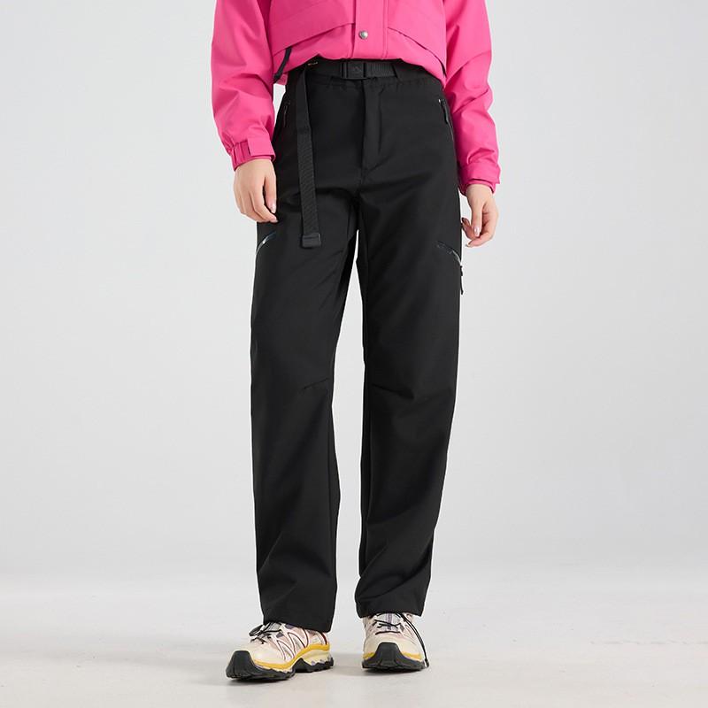 Removable 3-in-1 Insulated Hiking Ski Pants Men Women Windproof Waterproof Fleece-Lined Outdoor Trousers
