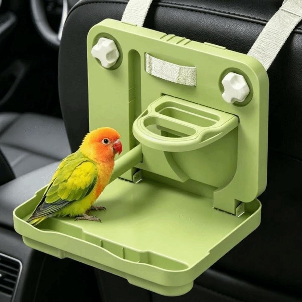 Pet Supplies Suction Cup Car Bird Stand Bite Resistant Plastic Reptile Rest Platform Folding Pet Out Standing Pole Small Birds