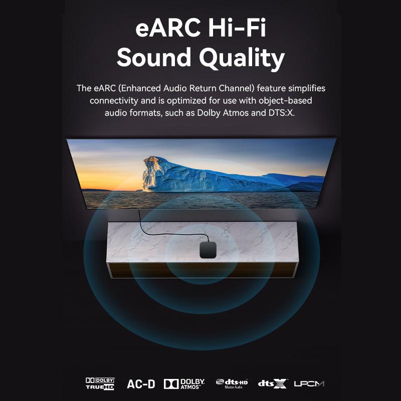 Vention 8K Fiber Optic HDMI Cable 48Gbps HDMI 2.1 Cable 8K@60Hz HDR eARC HDMI Cord Compatible with RTX 3090 LG Samsung Sony TV