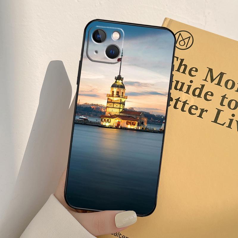 Турция Стамбул Пейзаж Здание Чехол Для iPhone 16 15 14 Pro Max Plus 13 12 Mini 11 Pro Max Задняя Крышка