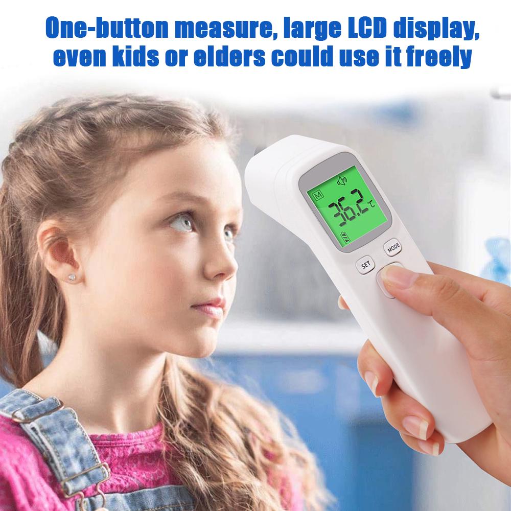 Лобный термометр инфракрасный бесконтактный с температурной сигнализацией портативное устройство для измерения температуры