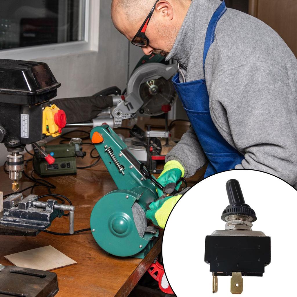 Универсальные 4-контактные тумблеры Однополюсные двухпозиционные 4-контактные переключатели ПВХ для стимпанк-ламп и электротехнических проектов