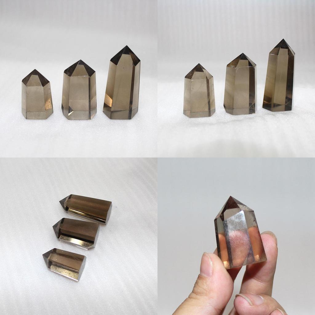Натуральный дымчатый цитрин кварц обелиск кристалл палочка точка уникальный исцеляющий домашний декор подарок с элегантным дизайном