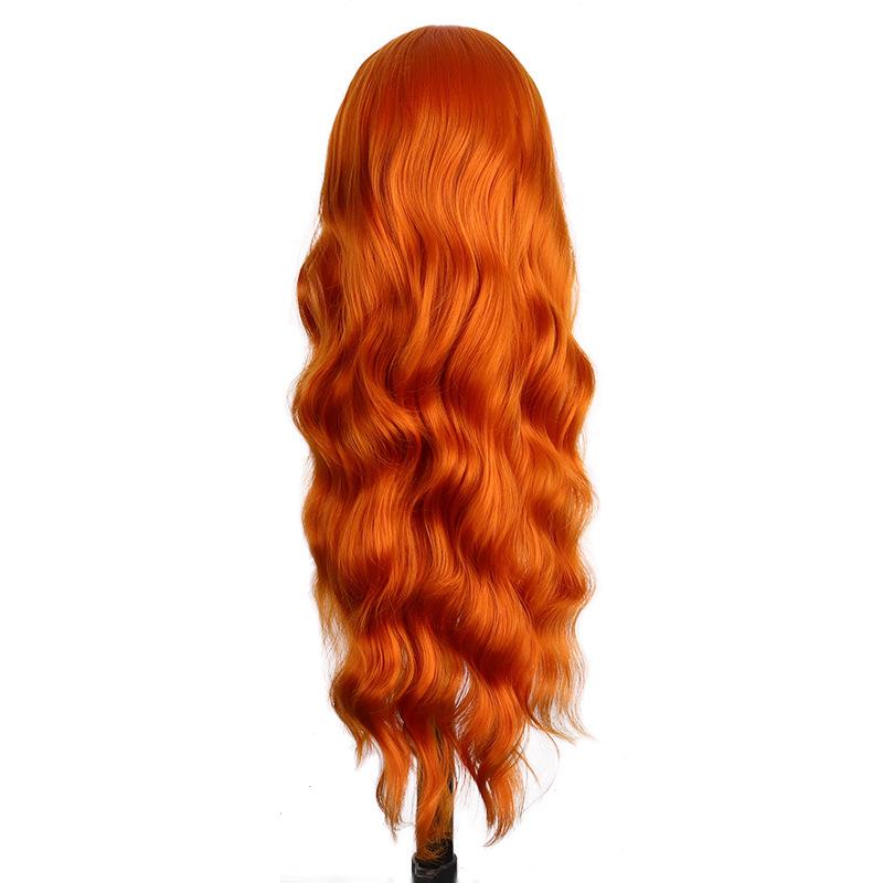Длинные кудрявые парики для женщин, синтетические волосы, рыжий парик с густой челкой, длинный кудрявый парик для белой женщины, костюм для дрэг-квин, косплей