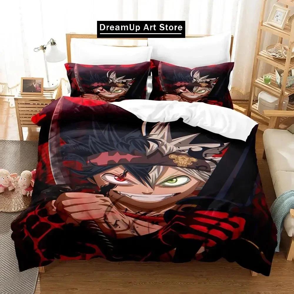 Black Clover Постельное белье Single Twin Full Queen King Size Bed Set Adult Kid Bedroom Duvetcover Sets Anime Parure de lit Bed