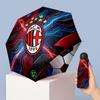 AC Milan Рисунок Печатный Мини 5 Сложений 8 Спиц Компактный Зонт Ветрозащитный Водонепроницаемый Легкий Портативный Складной