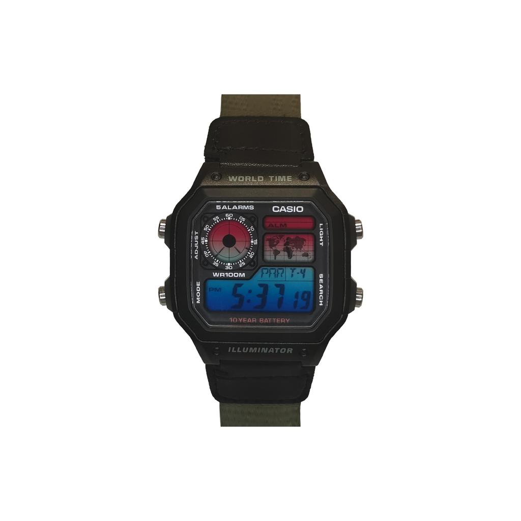 Casio Унисекс ПОДРОСТКОВЫЕ Черные Часы AE-1200WH-1A(Watch3--)