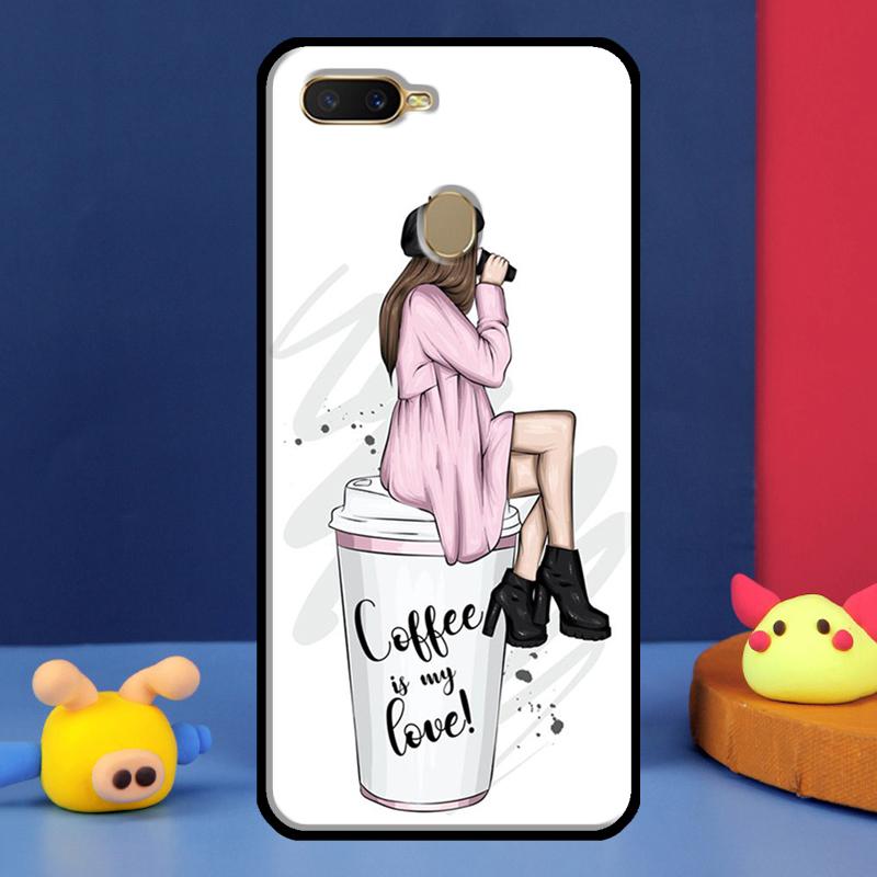 ОК, но сначала кофе Чехол для телефона Oppo A54 A57 S A78 A58 A98 A5 A9 A91 A15 A16 A17 A52 A72 A76 A96 A74 A94 A77
