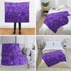 Purple Abstract Furry Texture Art Flannel Throw Blanket Soft Warm Pattern Blanket for Sofa Bed Living Room Home Decor