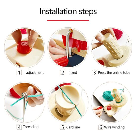 Машинка для намотки пряжи Ручной инструмент для намотки пряжи Портативная машина для намотки ниток без спутывания пряжа шерстяной клубок