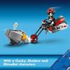 Конструктор LEGO Соник Хеджихог и Шэдоу Хеджихог Побег, Игрушечный мотоцикл, Фигурка персонажа видеоигры, Игрушка Соник для детей, Подарок геймеру, Возраст 8+, 76