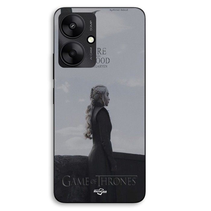 Coque de téléphone - MANIACASE - Xiaomi Redmi 13C 5G - Silicone TPU - Game of Thrones House of the Dragon - Noir