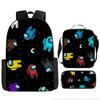 Among Us Cartoon School Bag Our Middle School Student Backpack Satchel Pencil Case Portable Storage
