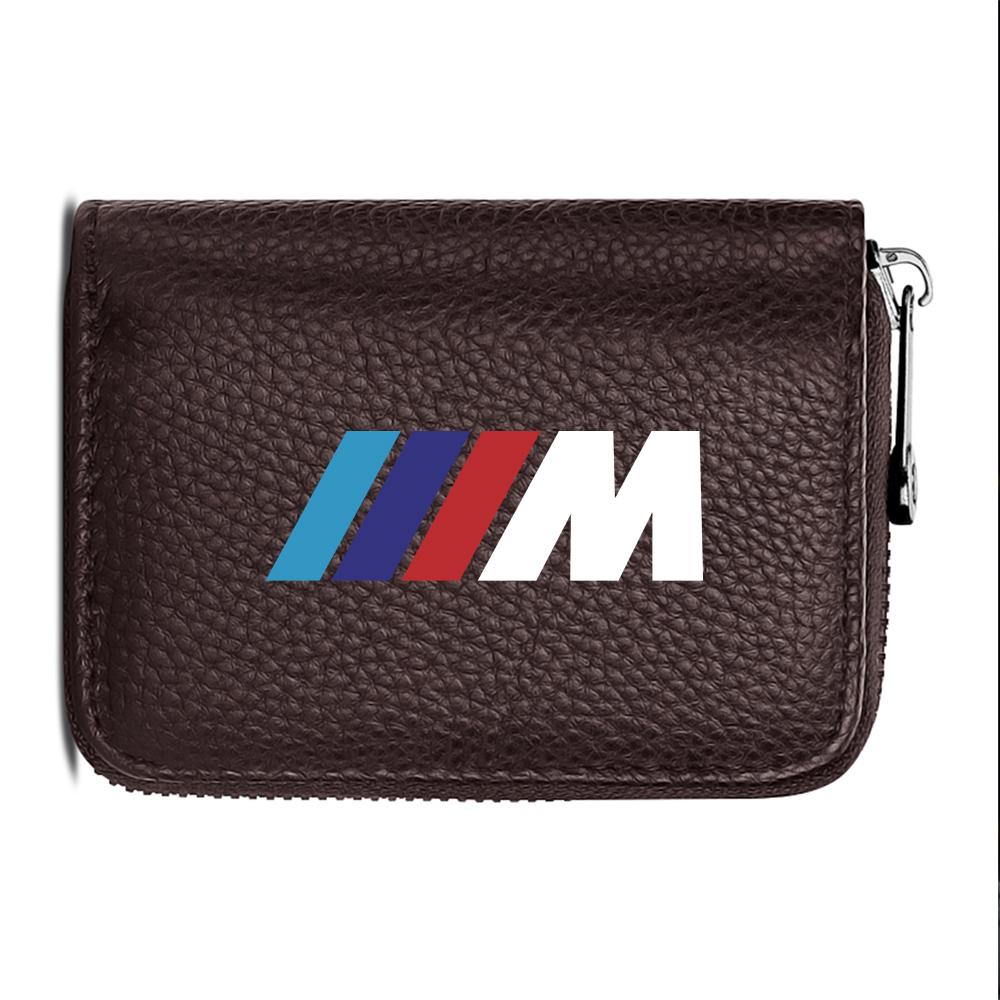 BAAZ2 Наклейка на автомобиль Для BMW Для BMW Кожа PU Мужчины Женщины Держатель для карт Маленький кошелек на молнии Кошелек для монет Однотонный Дизайн-гармошка rfid ID Автобусный