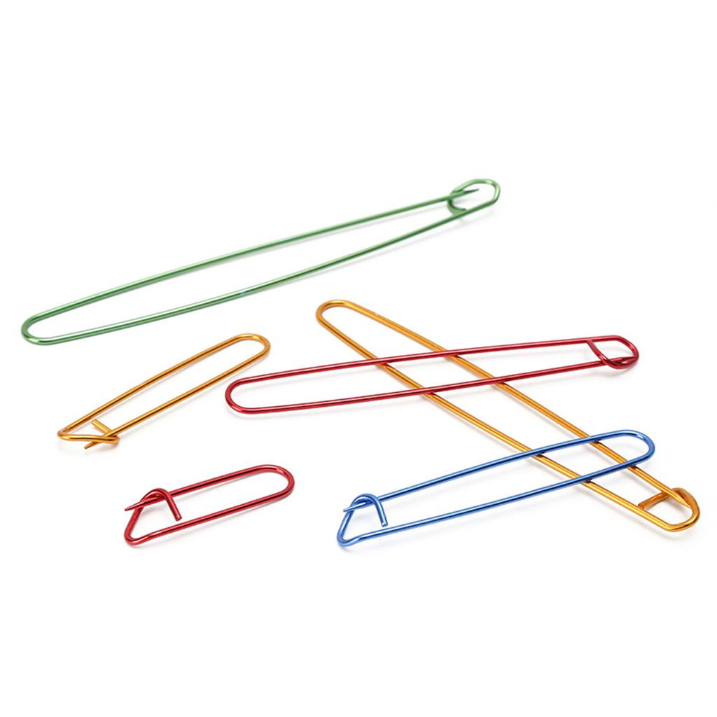 6 Pieces Knitting Stitches Holder Set Aluminum Yarn Stitches Holders Needle Markers Accessories for Knitting Notions