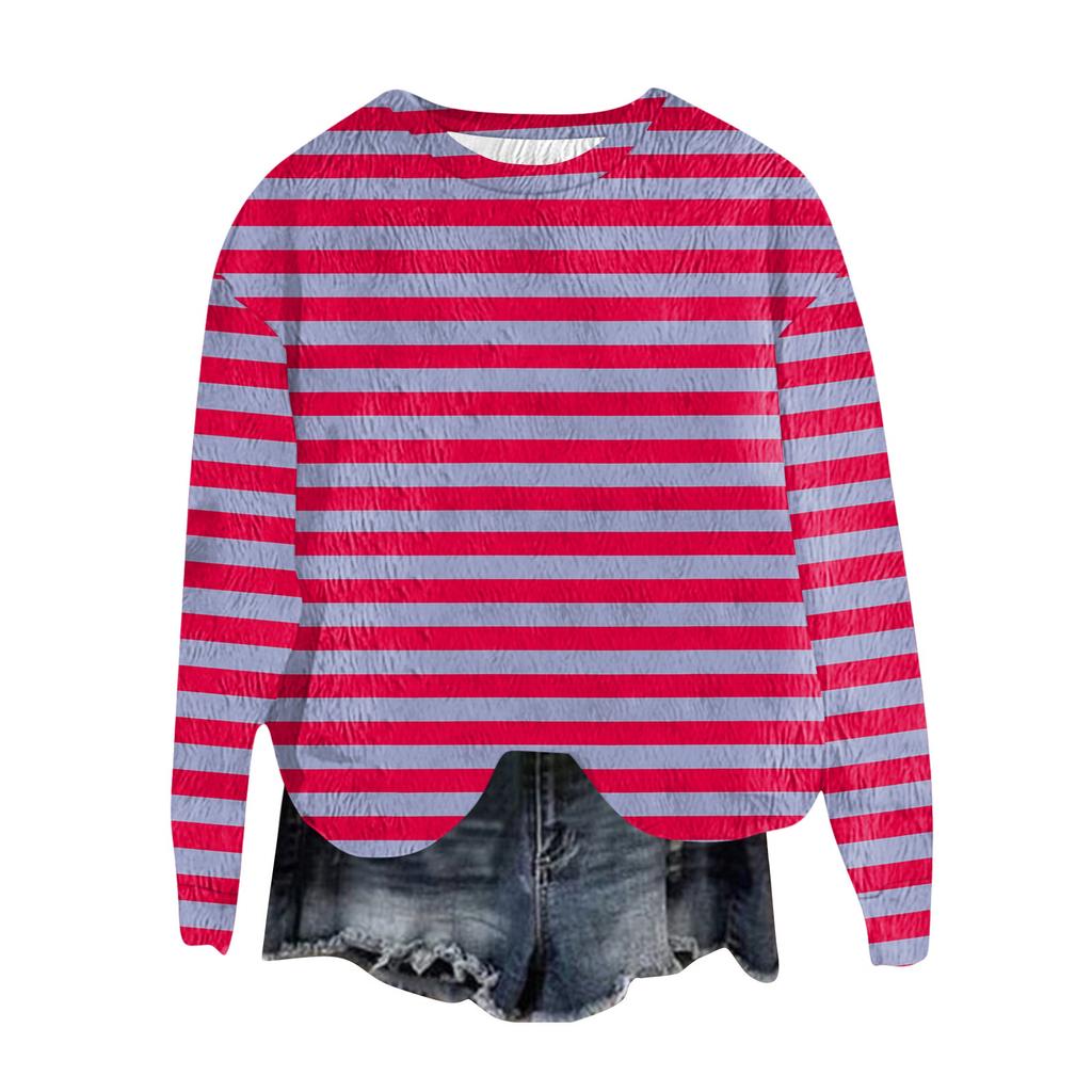 Женский модный пуловер с круглым вырезом, футболка с длинным рукавом, с принтом