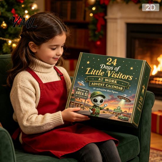 Fun Collection for Holiday Season 2026 Spirit Advent Calendar, 24-Day Countdown Mini Figure Set, Elf Alien Calendar with Ornaments Fairy Christmas