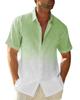 Men'S Summer Short-Sleeved Shirt Interface Color 3D Printing Trend Casual Lapel Shirt