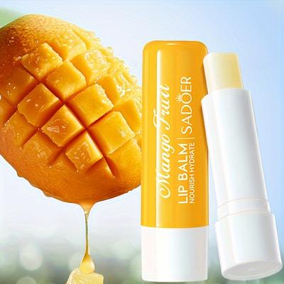 Бальзам для губ Mango Fruit Nourish Hydrate, Улучшает сухость губ и осветляет цвет губ, Гладкие, нежные и мягкие губы, Подходит для осени и зимы