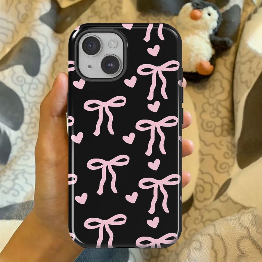 Милый Розовый Сердечный Бант Мягкий Чехол Capa для Телефона Xiaomi Redmi Note 14 4G 14 Pro Plus 5G