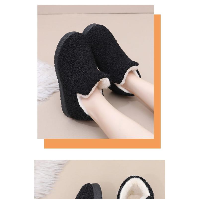 2025 Winter New Arrival Women's Cotton Slippers Home Warmth  Slip-Resistant Fleece-Lined Thickened Mom Snow Boots