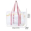 Large Capacity Pvc Transparent Handbag Cosmetic Bag Beach Tote Bag  Streetwear