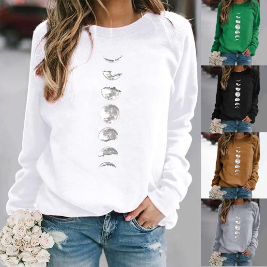 Шикарная женская блузка из полиэстера с круглым вырезом на весну и осень для женщин на открытом воздухе