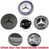 FGO2  57mm Star Flat Hood Bonnet Logo Emblem Badge For Mercedes Benz W204 W124 W201 W202 W212 W220 W205 automobile Accessorie