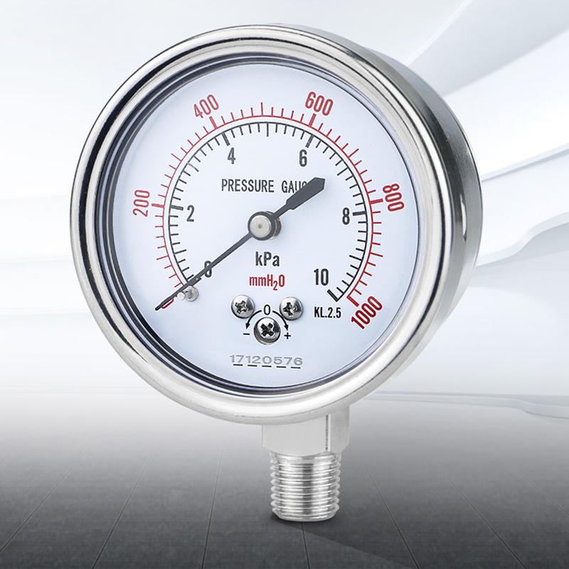 Adjustable mmH2O Kpa pressure gauge -40~0kpa 0-2.5kpa ... 0-10kpa 0-15kpa 0-20kpa 0-60kpa Calibratable micro pressure meter