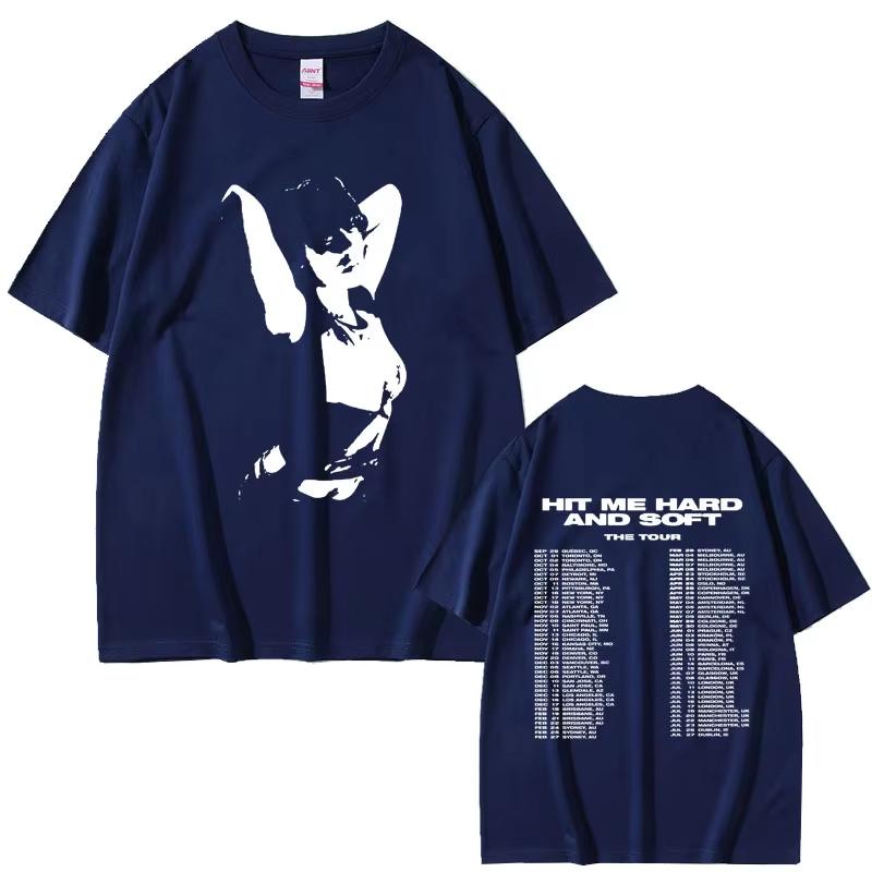 Hit Me Hard and Soft Tour 2024 Tshirt Unisex Fashion Casual Tshirt Cotton Short Sleeve Unisex Women Hip Hop Oversized T Shirts