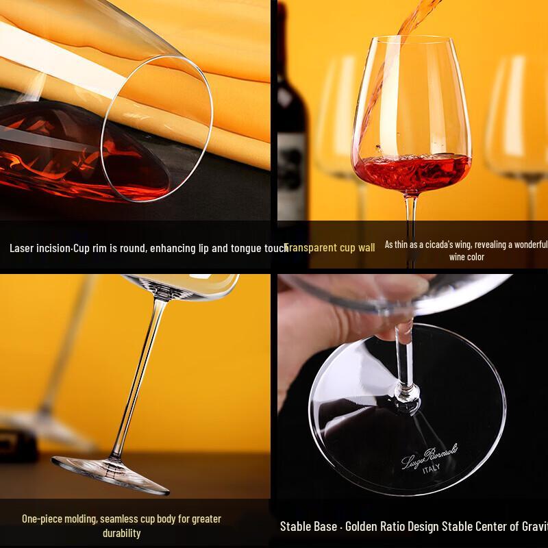 Luigi Bormioli Bordeaux Crystal Red Wine Glasses (Set of 2)