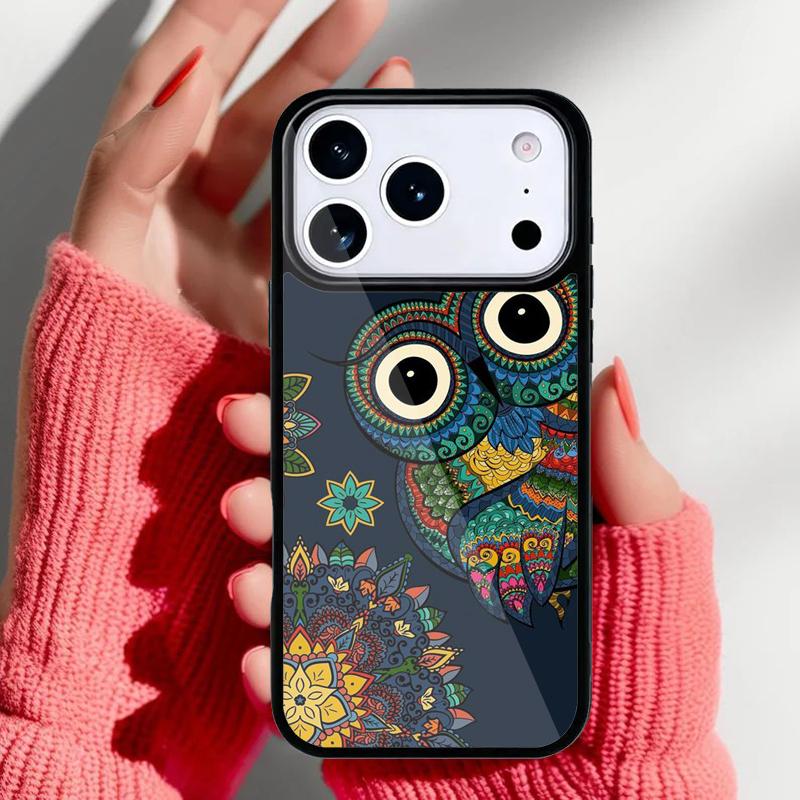 Camouflage Owl soft Phone Case for iPhone 17 16 15 14 13 Pro Max Back Cover for 12 11 Pro Coque