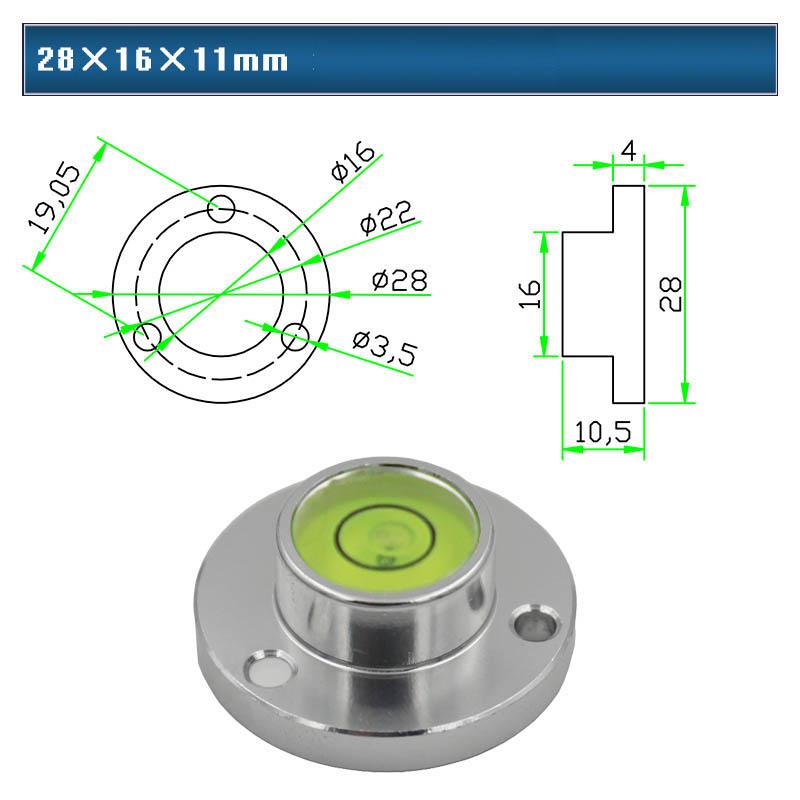 Круглый спиртовой пузырьковый уровень шарик мини датчик уровня воды линейка диаметр 21 мм до 29,2 мм 1 шт