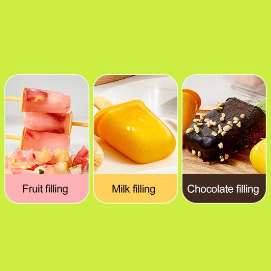 Силиконовая форма для мороженого на палочке, двухслойная мороженица для домашнего приготовления угощений, практичные кухонные принадлежности для любителей выпечки и семей