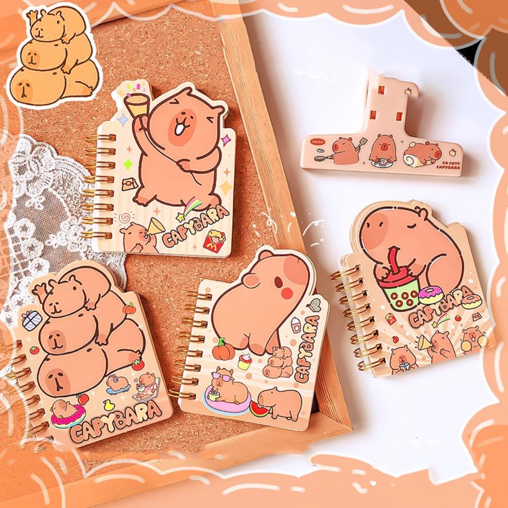 Многофункциональные блокноты с изображением капибары, планировщик, заметки, кавайный блокнот с капибарой, офисные аксессуары
