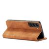 Samsung Galaxy S23+ Magnetic Wallet Case with Stand - Brown Leather Flip Cover by Hurtel