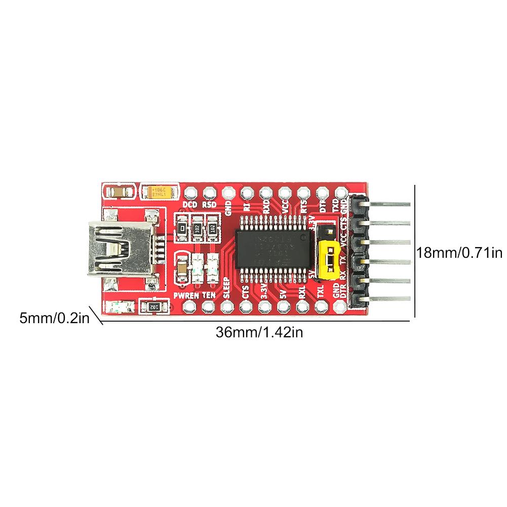FT232RL FTDI USB To TTL Serial Adapter Module 3.3V 5.5V USB To TTL Module USB To TTL Serial Converter Module for Arduino