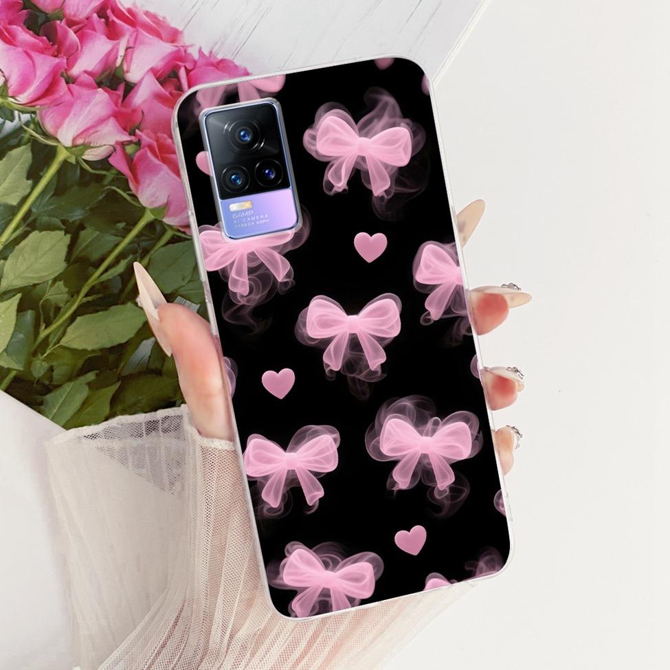 Clear For Vivo V21e 4G V2061 Cover For Vivo Y73 Case Cute Fashion Butterfly Funny Painted Casing V2146 V2212 V2168 V2059